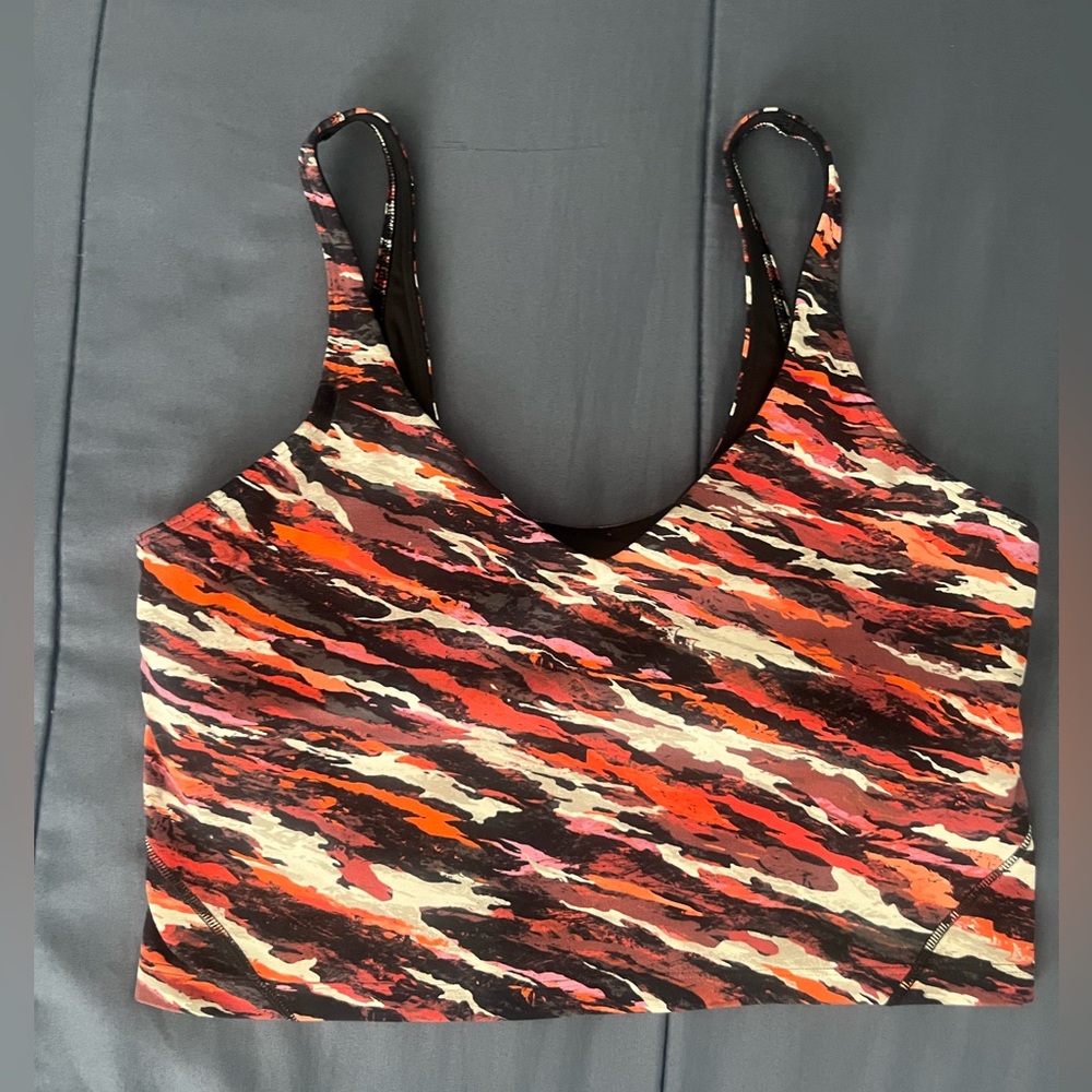 🍋 LIKE NEW Lululemon Lunar New Year Align Tank Top - Tiger Tide Smoky Red Multi